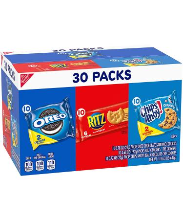 Nabisco Cookies & Cracker Variety Pack - OREO, RITZ, CHIPS AHOY! - 30 Snack Packs - Buy Online on GoSupps.com