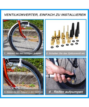26-Piece Bicycle Valve Adapter Set - Autoventile & French Valve with Sealing Rings for All Bicycle Pumps - Auidy_6TXD - Buy Online on GoSupps.com
