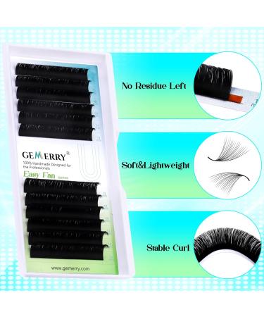 GEMERRY Easy Fan Lash Extensions - Rapid Blooming C/D Curl 8-20mm Volume Lashes - Self Fanning Eyelash Extension Tray - Buy Online on GoSupps.com
