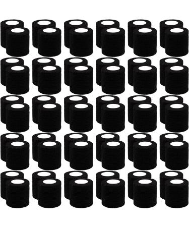 BQTQ 60 Rolls Self Adhesive Bandage Wrap 2 Inch Self Adherent Wrap Self Stick Bandages Wound Wrap Tape Stretch Bandage for Wrist Ankle Swelling Sprains(Black) Black Colors 2 Inch