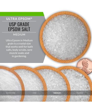 Buy SaltWorks Ultra Epsom Salt 5 Lb - Medium Grain Bath Salt for Relaxation & Detox | Includes Moofin Bath Sponge | Unscented Magnesium Sulfate - Pack of 2 - Buy Online on GoSupps.com