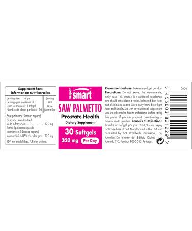 Saw Palmetto Extract for Prostate Health | Supports Urine Flow | 85% Free Fatty Acids | Supersmart - Buy Online on GoSupps.com