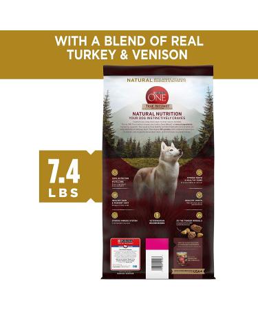 Purina ONE True Instinct High Protein Natural Dry Dog Food with Turkey & Venison - 7.4 lb Bag - Buy Online on GoSupps.com
