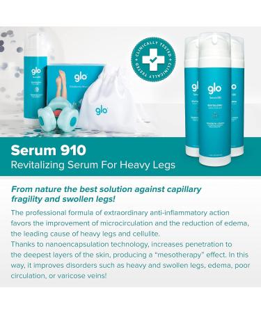 glo Serum 910 | Revitalizing Legs Serum & Moisturizing Lotion with Shea Butter | Firming Body Lotion for Tired Legs | Intense Hydration for Dry Skin - Buy Online on GoSupps.com