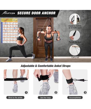 HPYGN Resistance Bands Set - 150lb, 200lb, 250lb Exercise Bands with Handles - 5 Tube Fitness Bands for Muscle Training - Portable Bag and Ankle Straps Included - Buy Online on GoSupps.com
