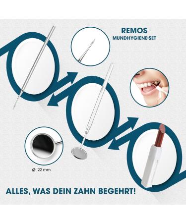 REMOS Tooth Eraser & Dental Mirror Set | Superior Oral Hygiene Tool Against Plaque | Ships Worldwide - Buy Online on GoSupps.com