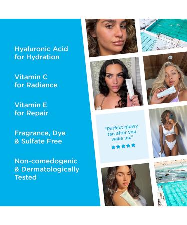 Bondi Sands PURE Self-Tanning Sleep Mask - Hydrating Hyaluronic Acid for Glowing Tan | Fragrance-Free, Cruelty-Free, Vegan | 2.53 Oz/75 mL - Buy Online on GoSupps.com