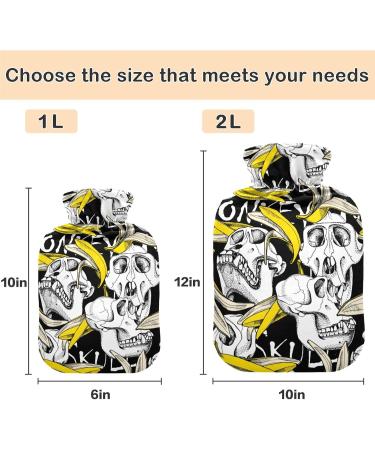 Naanle Transparent Banana Monkey Skull Hot Water Bottle 1L | Bed & Hand/Foot Warmer for Pain Relief & Heat Therapy - Buy Online on GoSupps.com