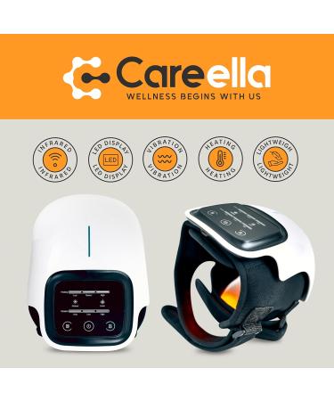Careella Wireless Knee Massager | Heated Knee Pain Relief & Vibration Therapy | Portable Knee Heating Pad with Red Light for Easy Use - Buy Online on GoSupps.com