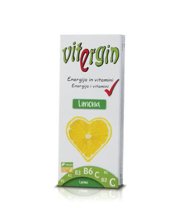 VITERGIN Lemon Vitamin Sweets - Spicy Citrus Flavour in 24 Packs (Each Pack 20 Sweets) Sweet Sweets for a Daily Energy Boost