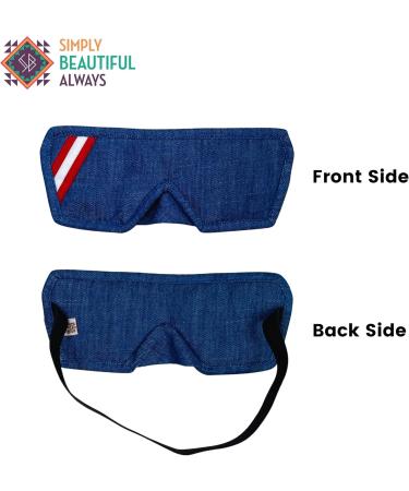 Shop Handcrafted Set of 2 Christmas Denim Goodies - Eye Mask & Multi-Purpose Pouch | Perfect Holiday Gift for Birthdays Comfort & Stocking Stuffers - Buy Online on GoSupps.com