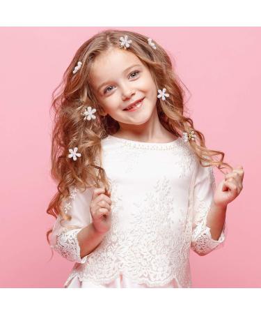 PAGOW 12PCS Mini Pearl Claw Clips with Daisy Flower - Retro Hair Accessories for Women and Girls - Buy Online on GoSupps.com