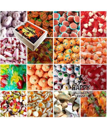 VIMIX Happy Halloween Pick & Mix Sweet Gift Box 1kg - Variety of Halloween Mix Sweets | Great Gift - Buy Online on GoSupps.com