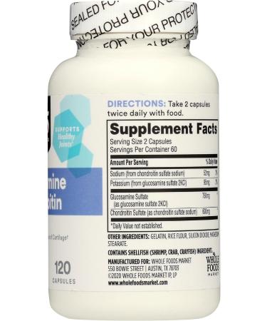 365 by Whole Foods Market Glucosamine Chondroitin 120 Capsules - Buy Online on GoSupps.com