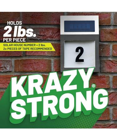Krazy Tape Heavy Duty Double Sided Mounting Tape 1x2 Grey Adhesive Strips (Pack of 24) - Strong Bond, 24 Count - Buy Online on GoSupps.com
