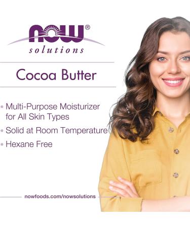 NOW Solutions Cocoa Butter with Jojoba Oil Multi-Purpose Moisturizer 207mL - Buy Online on GoSupps.com