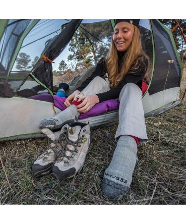 Minus33 Merino Wool 9402 Expedition Mountaineer Sock - Large Grey Heather - Buy Online on GoSupps.com