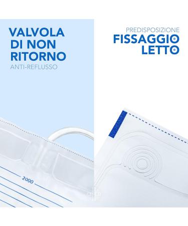 AIESI Urine bag bed 2 liters - with tube 90cm - without drain tap HOSPIDRAIN - pack of 25 - Buy Online on GoSupps.com
