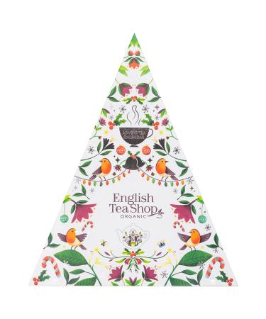 English Tea Shop Organic Advent Calendar White Triangular - 25 Pyramid Tea Bags - Buy Online on GoSupps.com