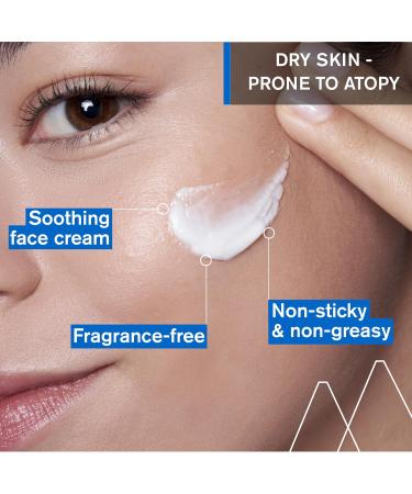 Uriage Xemose Soothing Face Cream for Dry Skin Prone to Atopic Eczema 40ml -24H Hydration Nourishes Soothes & Protects - With Shea Butter 10% - Non-Sticky Fragrance-Free Non-Comedogenic - Buy Online on GoSupps.com