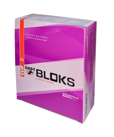 Clif Bar Bloks Energy Chews Mountain Berry Flavor  18 Packets 2.12 oz (60 g) Each