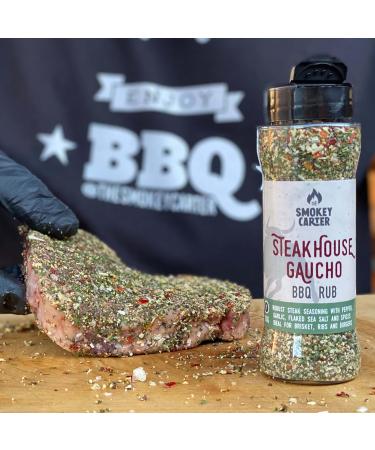 Steakhouse Gaucho BBQ Rub Shaker | The Smokey Carter | Robust steak seasoning | Great on burgers brisket ribs roast potatoes or as an all purpose sesoning - Buy Online on GoSupps.com
