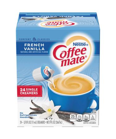 Coffee Mate Coffee Creamer Liquid Singles, French Vanilla, 24 Count (Pack of 4)