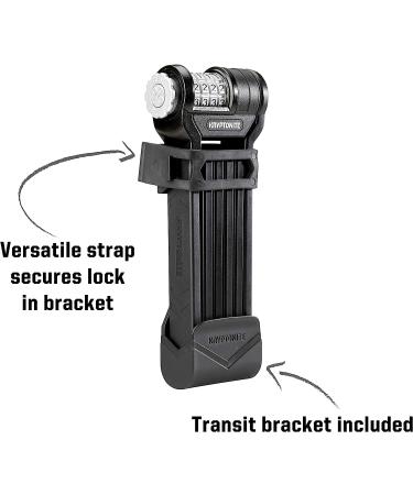 Kryptonite Keeper 585 Folding Combo Bike Lock - Black | 3mm x 85cm - Buy Online on GoSupps.com