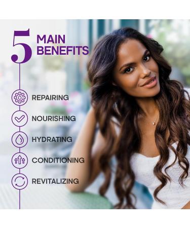 Hydrating Hair Mask for Dry Damaged Hair | Keratin Argan & Coconut Oils | Biotin & Collagen Deep Conditioner - Sulfate & Paraben-Free - 10 oz - Buy Online on GoSupps.com