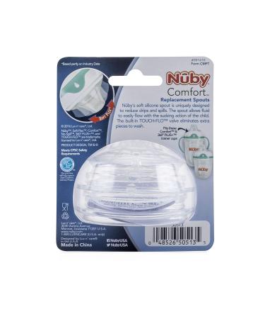 Nuby Comfort 360 Plus Replacement Spout - 2 Pack | Trainer Cup and Bottle Accessories - Buy Online on GoSupps.com