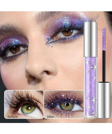 Glitter mascara quick-drying waterproof space diamond mascara thick and shiny eyelash curler long-lasting mascara smudge-proof cosmetic eye makeup - Buy Online on GoSupps.com