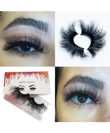 DDTX 5D Fluffy Mink Lashes 30mm Luxurious Soft Thick 3D Mink Eyelashes Dramatic Eyelashes Long False Lashes Reusable Fake Eyelashes 1 Pair YDC014