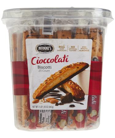 Nonni's Biscotti Value Pack - Cioccolati & Hazelnut Flavors - 33.25 oz - Larger Cookies - Red Tin - Buy Online on GoSupps.com