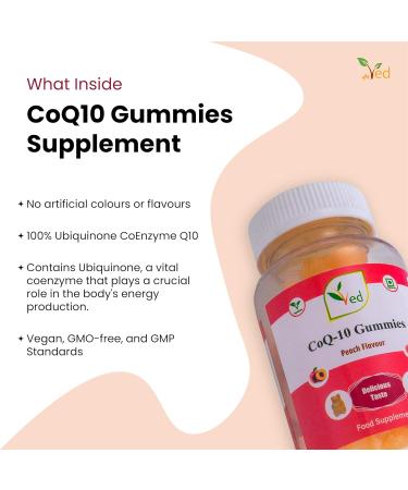 Co Enzyme Q10 90 Peach Flavor Gummies (Pack of 2) - Buy Online on GoSupps.com