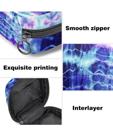 Purple Blue Tie Dye Menstrual Storage Bag - Feminine Period Kit for Women/Girls - Menstrual Cup & Tampon Pouch - Color 8 - Buy Online on GoSupps.com