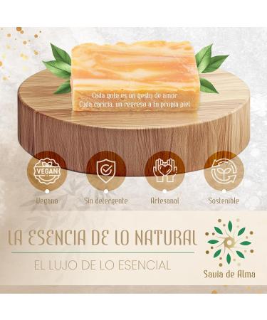  Savia De Alma Handmade Soap with Argan Oil | Made in Spain | Natural & Vegan | Nourishing Soft & Rejuvenated Skin | Eco Friendly Solid Cosmetics | 100g - Buy Online on GoSupps.com