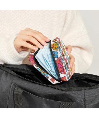 Anna Cowper Colorful Skull Sanitary Napkin Storage Bag - Multi-Colored 18 - Portable Period Pouch for Women & Teen Girls - Buy Online on GoSupps.com