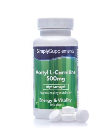 Acetyl L Carnitine Tablets 500mg | Vegan & Vegetarian Friendly | 60 Capsules | Manufactured in The UK