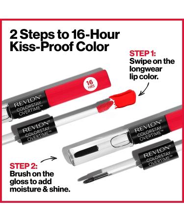 Revlon ColorStay Overtime Lipcolor 320 Faithful Fawn 0.07 Fl Oz - Liquid Lipstick with Clear Lip Gloss, Dual Ended with Vitamin E - Nudes & Browns - Buy Online on GoSupps.com