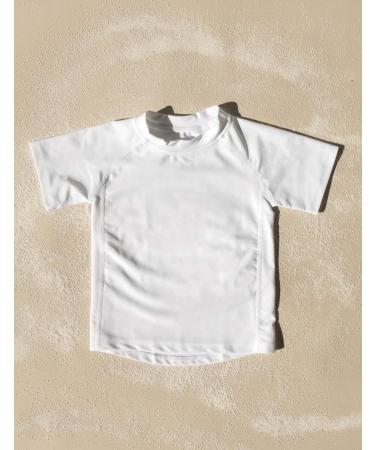 Leveret Short Sleeve Baby Boys Girls Rash Guard UPF 50+ Swim Shirt - White (12M-5T) - Buy Online on GoSupps.com