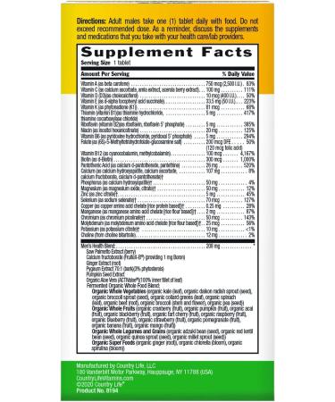 Country Life Core Daily-1 for Men 50+ | 60 Tablets - Daily Supplement for Optimal Health - Buy Online on GoSupps.com