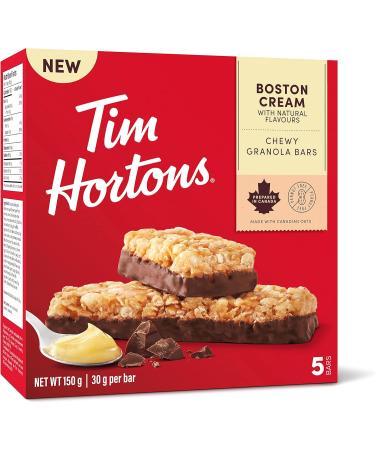 Tim Horton's Instant Cappuccino French Vanilla 16 Ounce & Boston Cream Granola Bars Peanut Free 5 Count - Buy Online on GoSupps.com
