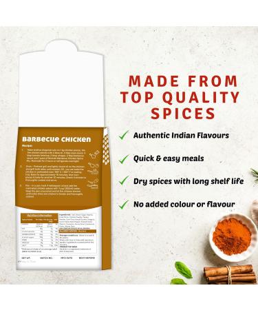 Nimkish Barbecue Chicken 50g | Instant Indian Spice | No need to add onion ginger garlic salt or any other spice - Buy Online on GoSupps.com