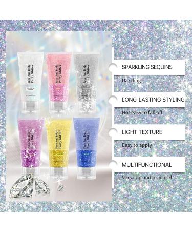 White Face Glitter | Color Body Glitter Gel | Chunky Glitter for Halloween & Festival Makeup - 50g - Buy Online on GoSupps.com