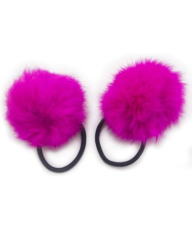 REYIN-CHHN A Pair of Lovely Pom Pom Hair Bands Decorative Pom Poms Band - 2 Inch Pom Pom (Baby Pink) - Buy Online on GoSupps.com