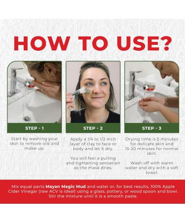 Mayan Magic Mud Powerful Deep Pore Cleansing Sodium Bentonite Clay - Natural Face Mask Peel For Men And Women - USA Made Full Facial Skin Care - Spa Level Beauty Products That Cleanse Skin - 8 Oz - Buy Online on GoSupps.com