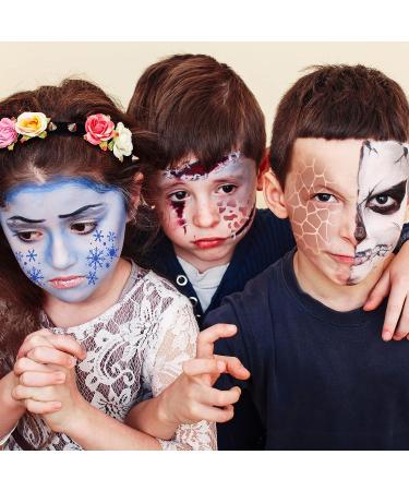 24-Piece Face Paint Stencils for Kids & Halloween Makeup - Vivid Style - Buy Online on GoSupps.com