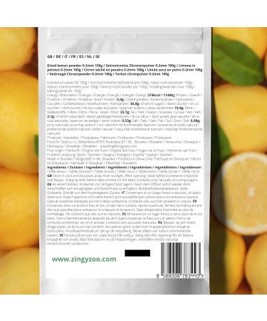 Pure Whole Dried Lemon Powder - Lemon Peel Zest for Turkish Tea, Cheesecake, Smoothies | Cleansing Powder for Lemon Tea | Coarse Lemon Powder - Buy Online on GoSupps.com