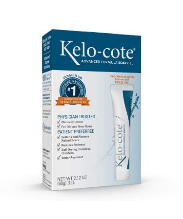 Kelo-cote Advanced Skincare Formula Scar Gel  Acne Scar  Burn Scar  Surgical Scar  C-Section Scar and Keloid Scar Treatment  2.12 Ounces (60g) 2.12 Ounce (Pack of 1)