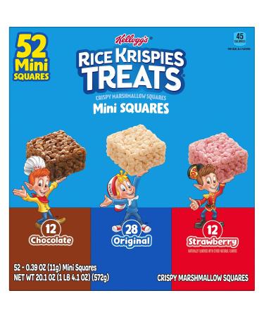 Rice Krispies Treats Mini Crispy Marshmallow Squares Kids Snacks - 20.1Oz - Pack Of 52 - Buy Online on GoSupps.com